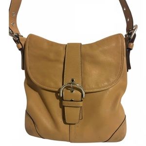 Coach 9480 Soho Messenger Brown Leather Flap Buckle Crossbody Shoulder Handbag